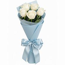 Букет 5 Белых роз Проуд #REPLACE_PRED# Зеленокумске