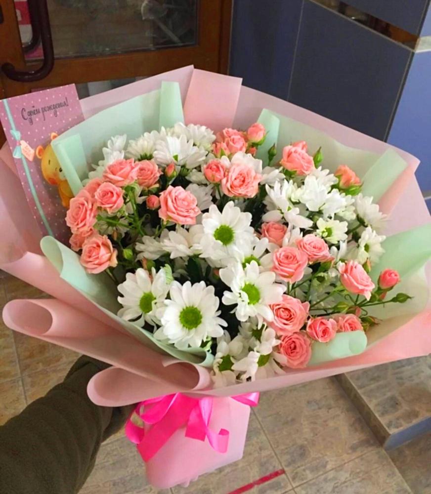 Букет цветов из: Розы и Хризантемы в Зеленокумске