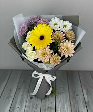 Букет цветов из:  Розы, Герберы и Хризантемы в Зеленокумске