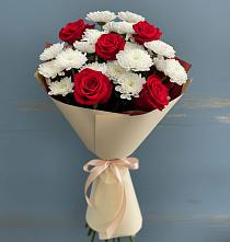 Букет цветов из:  Розы и Хризантемы в Зеленокумске
