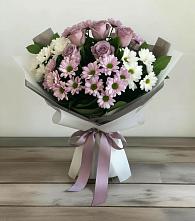 Букет цветов из:  Хризантемы и Розы #REPLACE_PRED# Зеленокумске